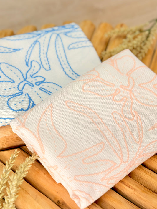 Artisanal Printed Linen Quiet Embroidery