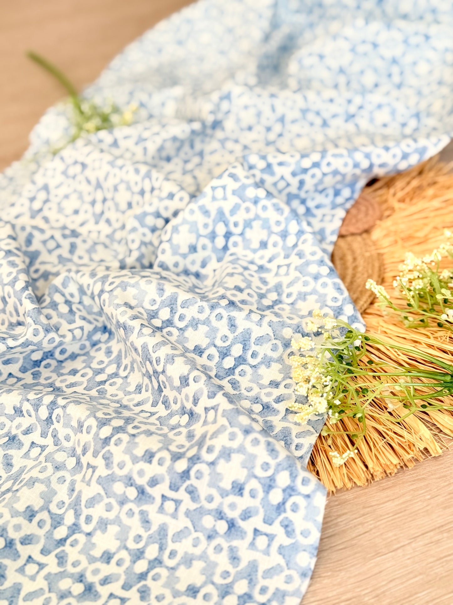 Printed Linen Terra Mosaic