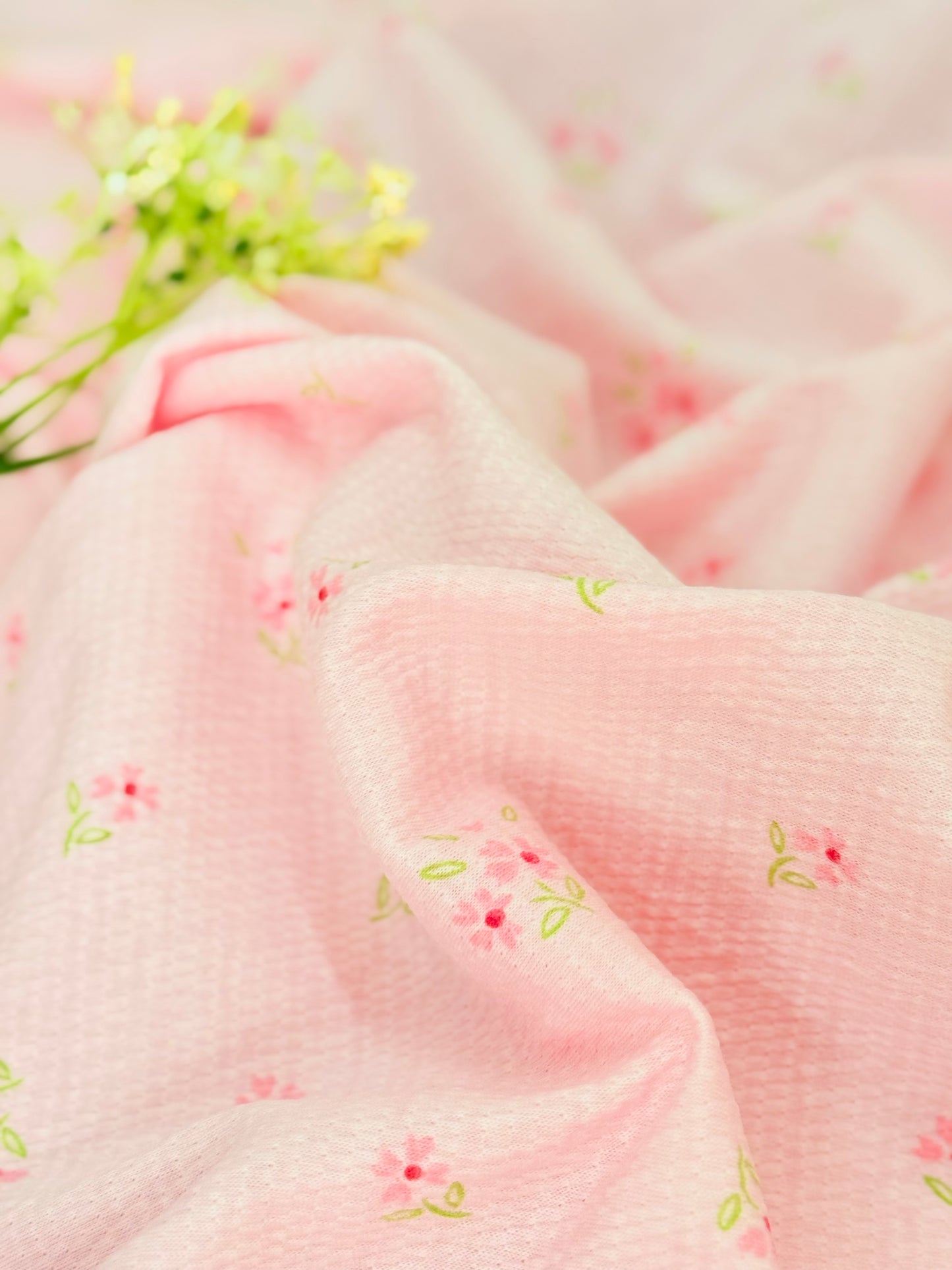 Knitted Seersucker Pink Blossom