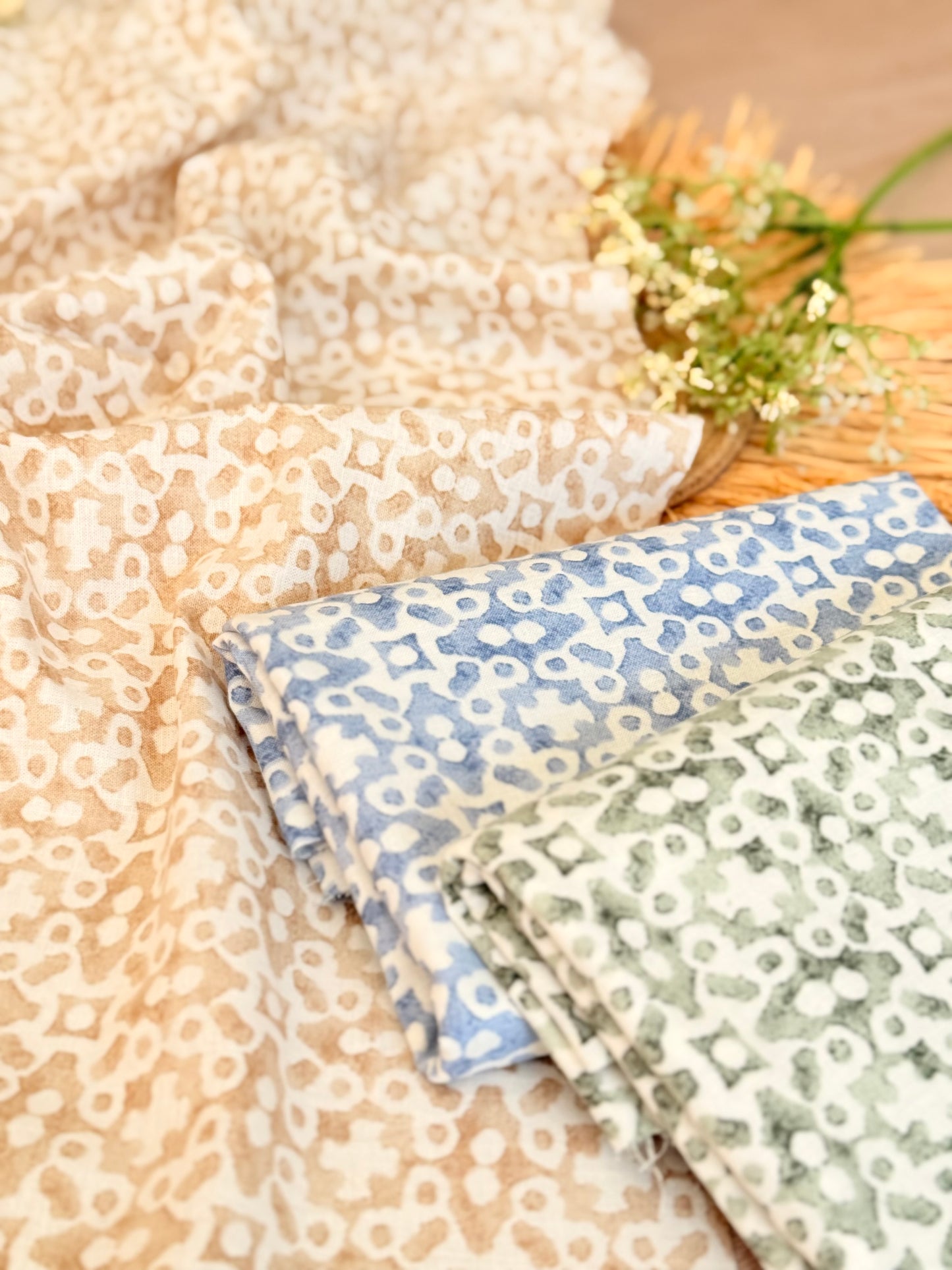 Printed Linen Terra Mosaic