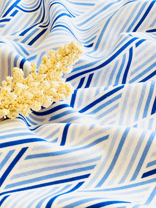 Printed Linen Blue Teepee