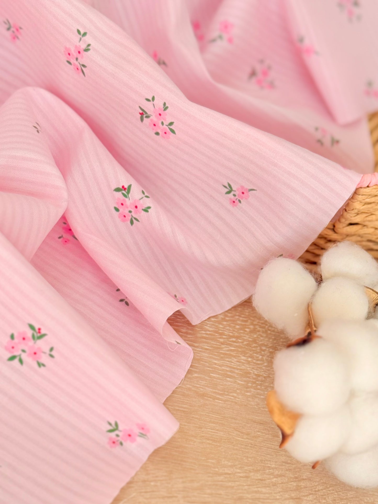 Printed Voile Petal Whisper