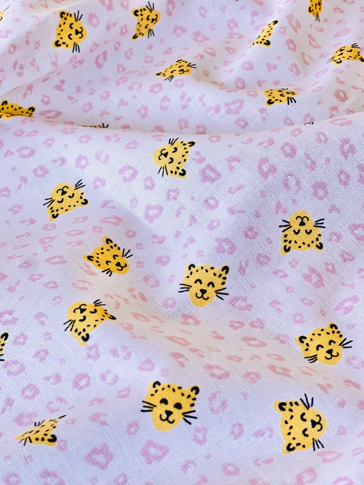 Printed Cotton Pink Cheetah