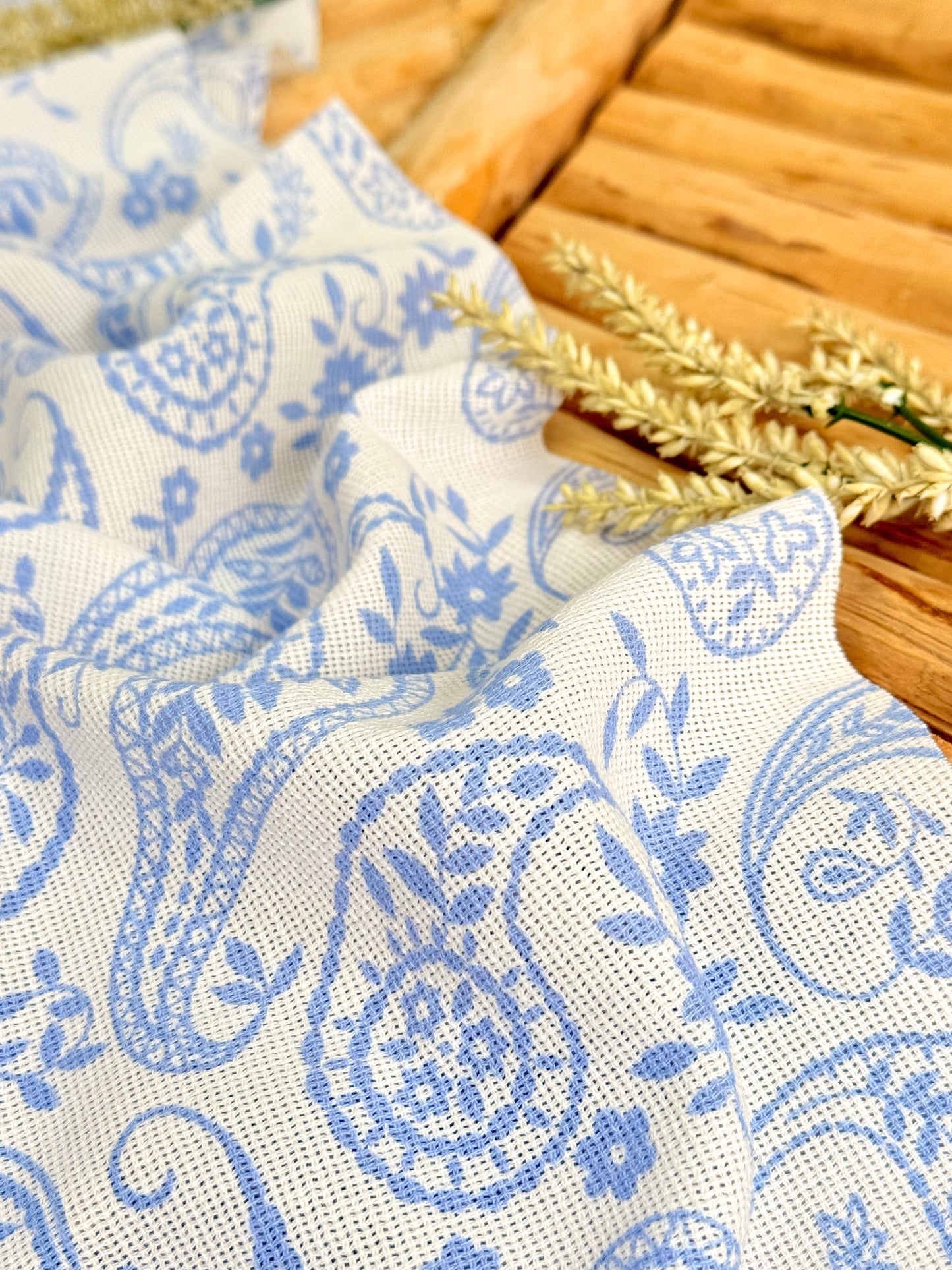 Artisanal Printed Linen Rustic Whispers