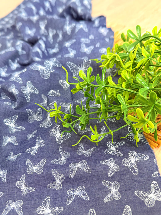 Printed Denim Butterflies