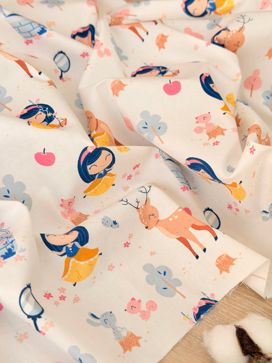 Cotton Twill Snow White Forest