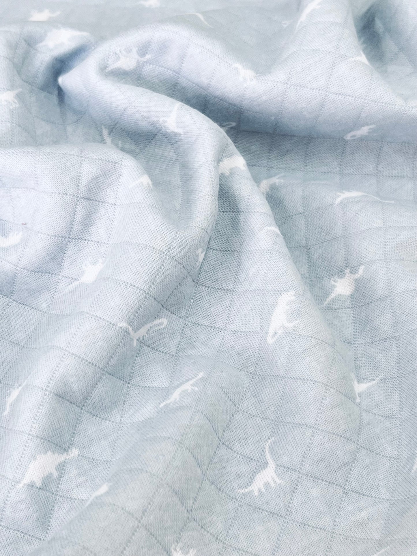 Printed Quilted Fabric Dinosaur