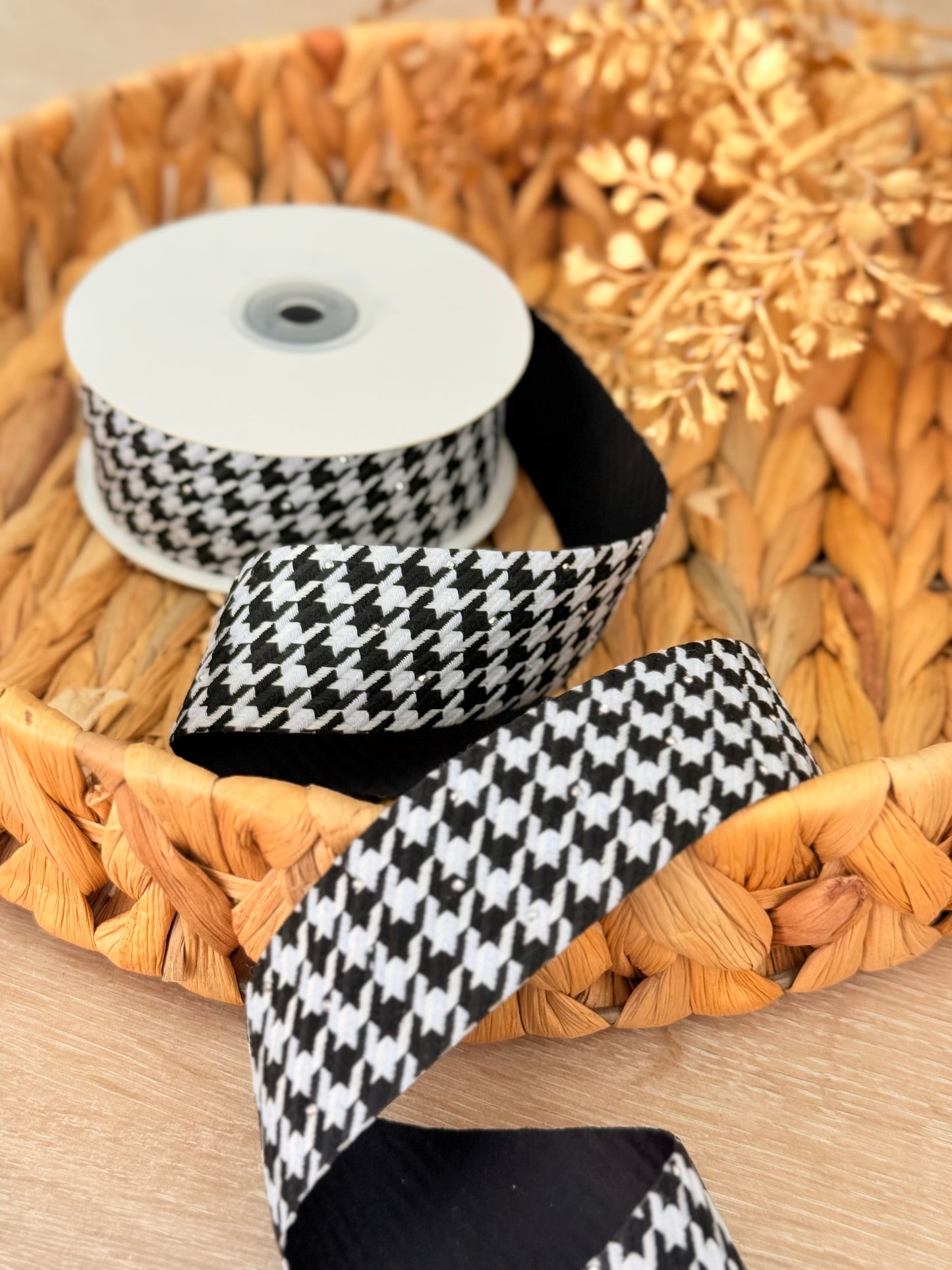 Listón Black & White Tweed