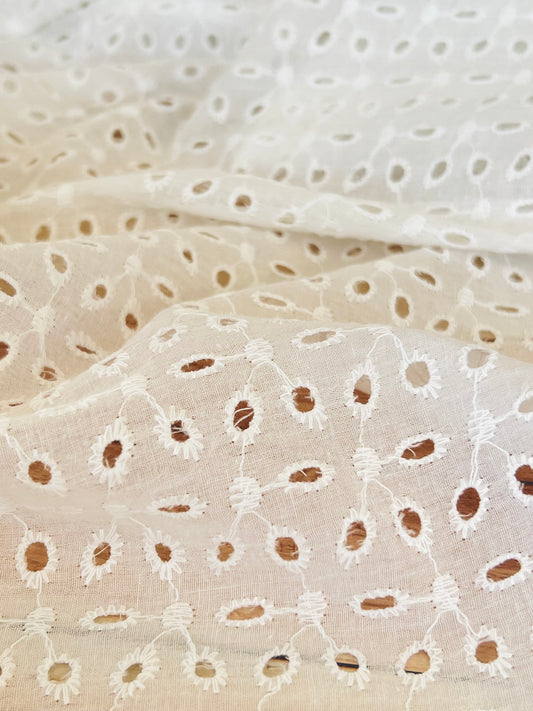 Embroidered Cotton White 05