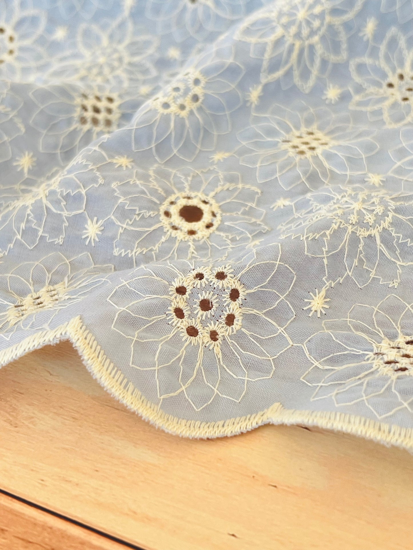 Embroidered Cotton Sunflower