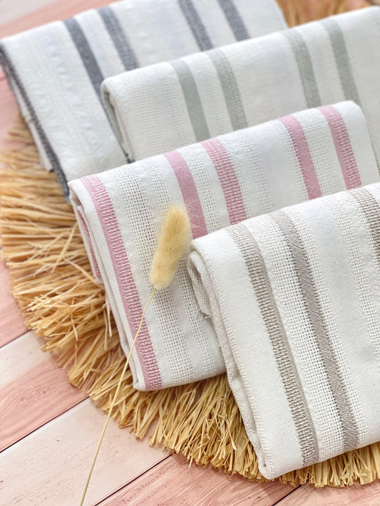 Artisanal Printed Linen Stripes