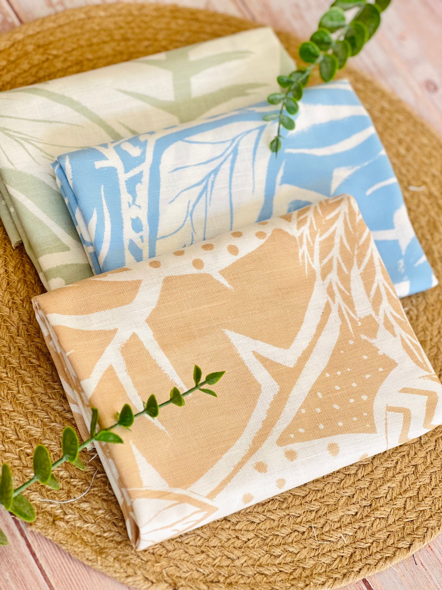 Printed Linen Island Botanics