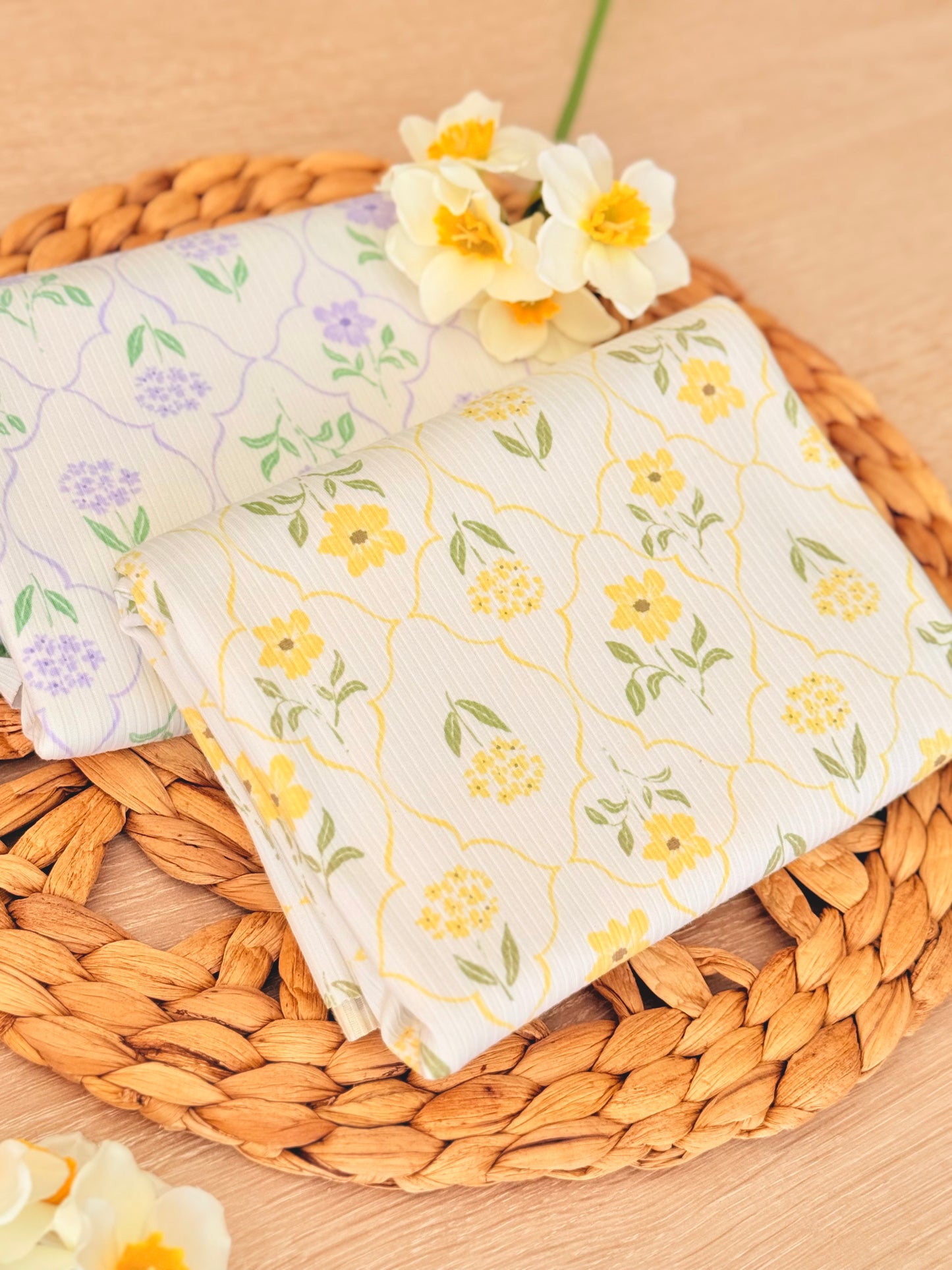 Printed Rib Morning Bloom