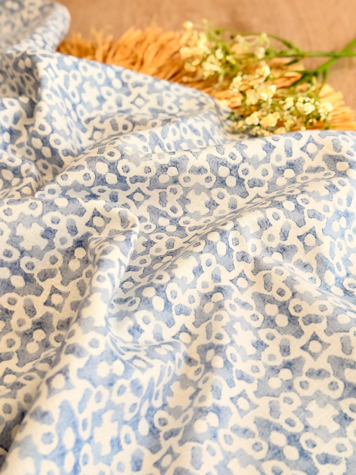Printed Linen Terra Mosaic