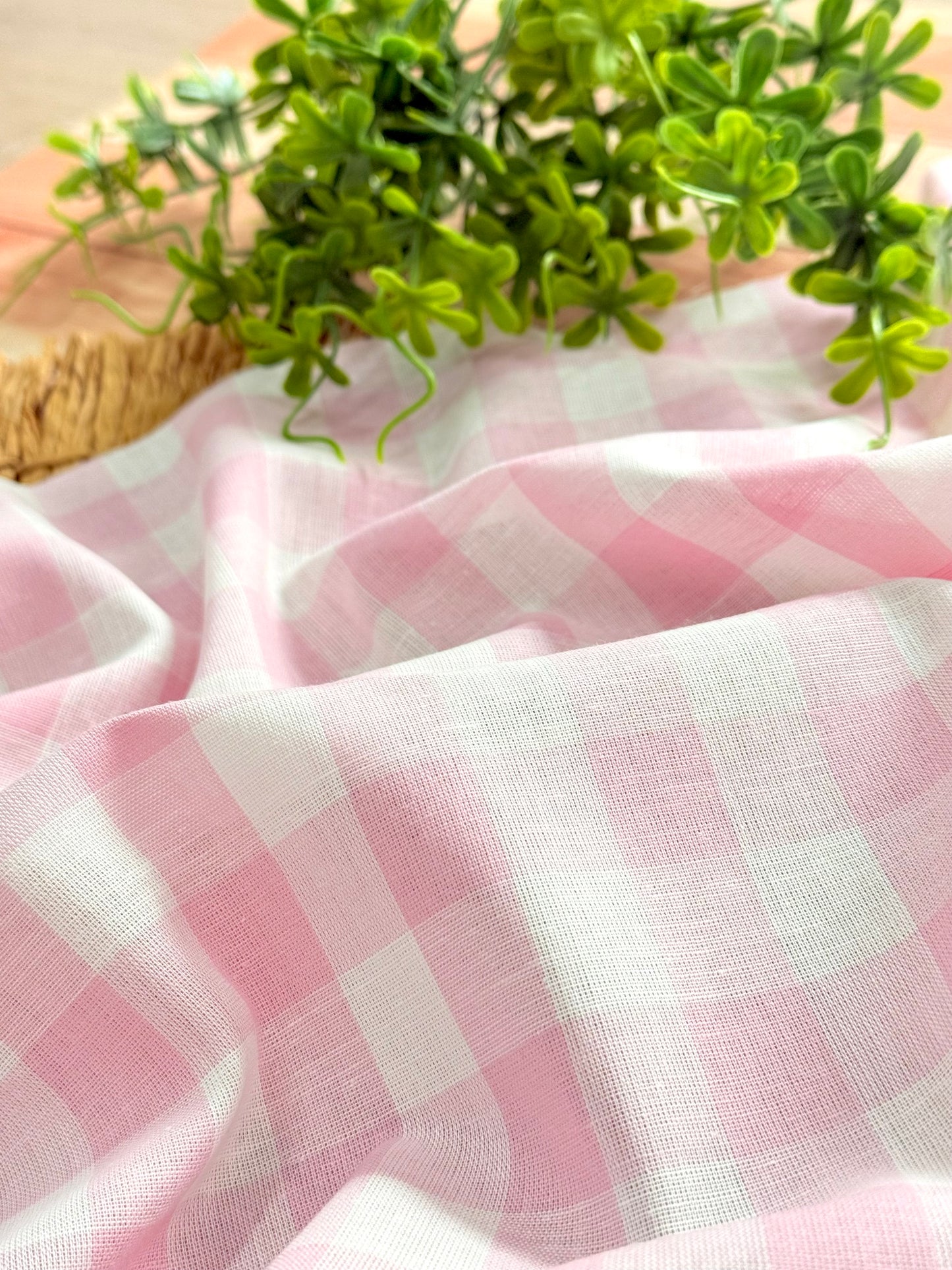 Printed Linen Checks 08