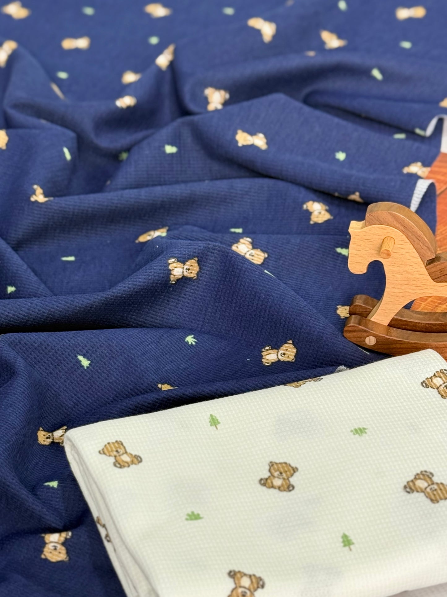 Printed Waffle Teddy Bear