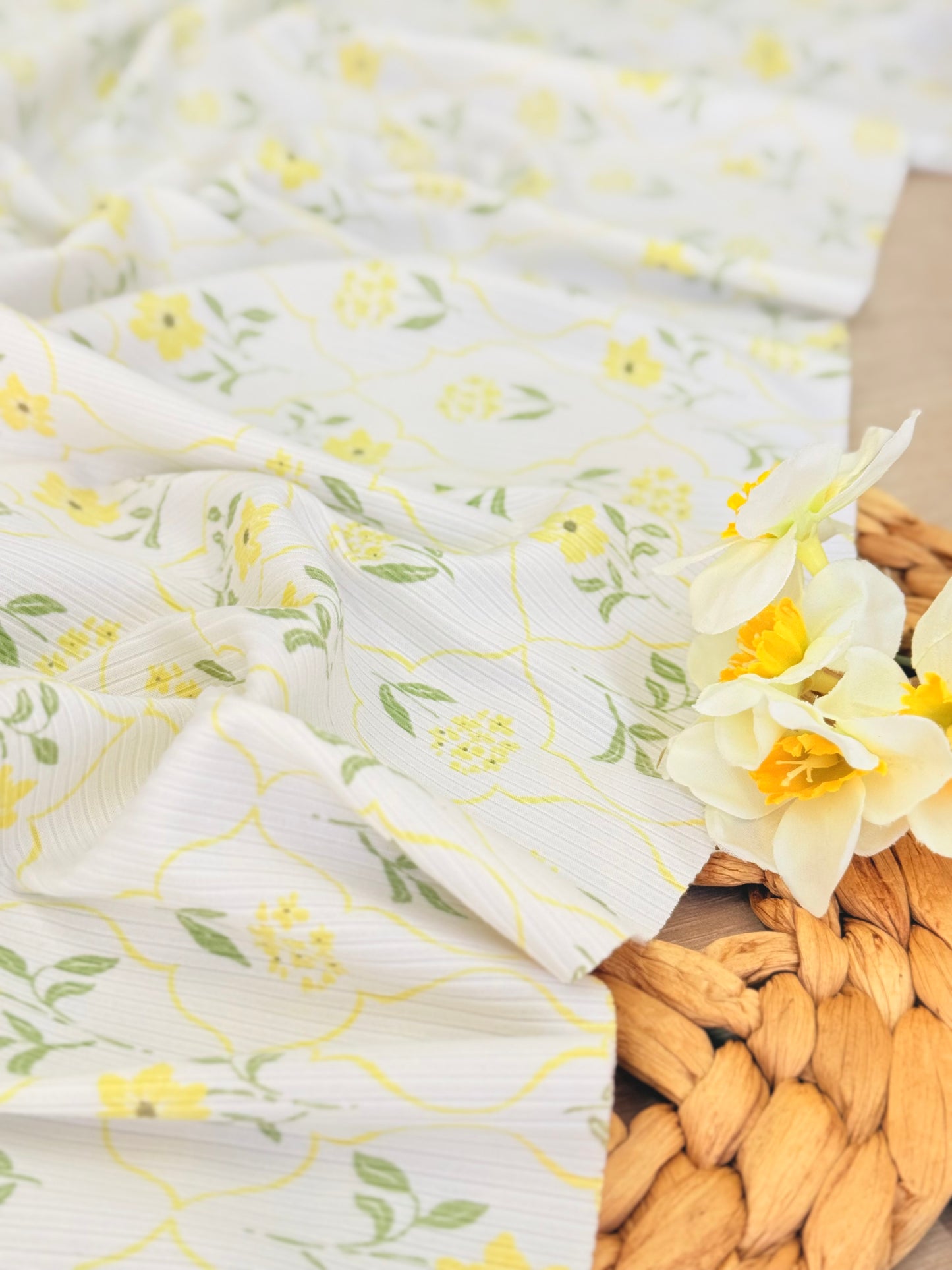 Printed Rib Morning Bloom