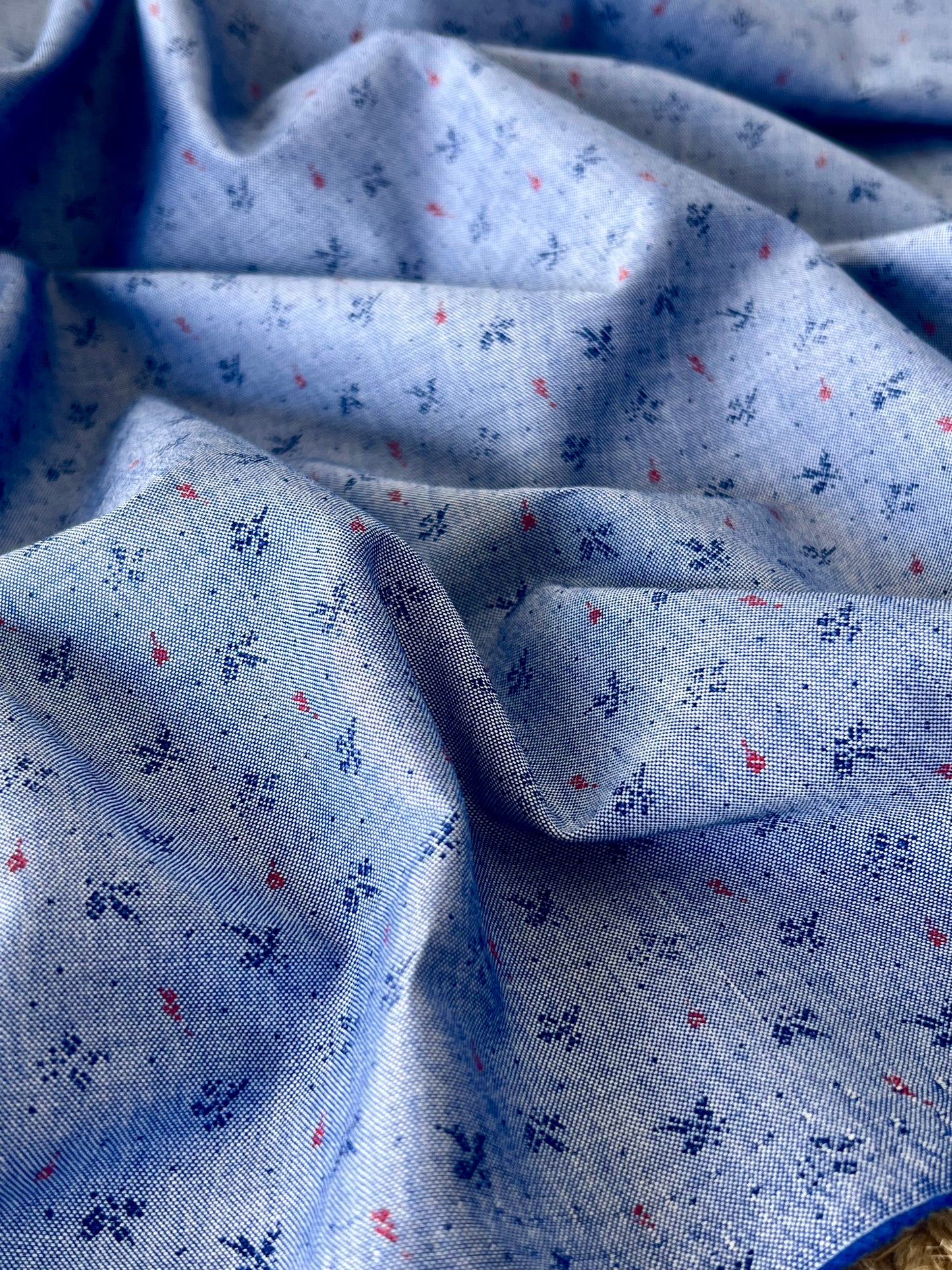 Printed Chambray Mini Flowers