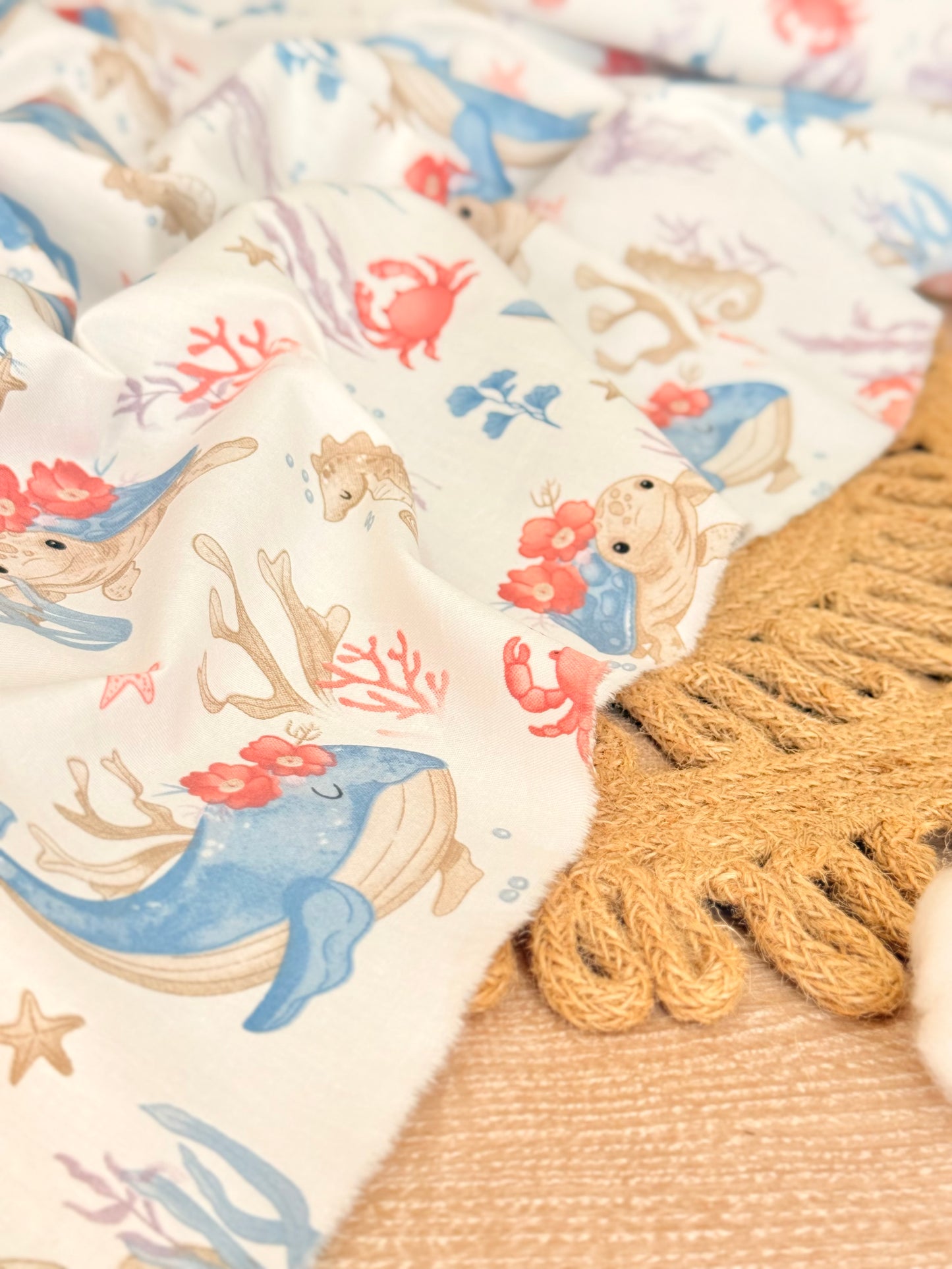 Cotton Twill Ocean Whispers