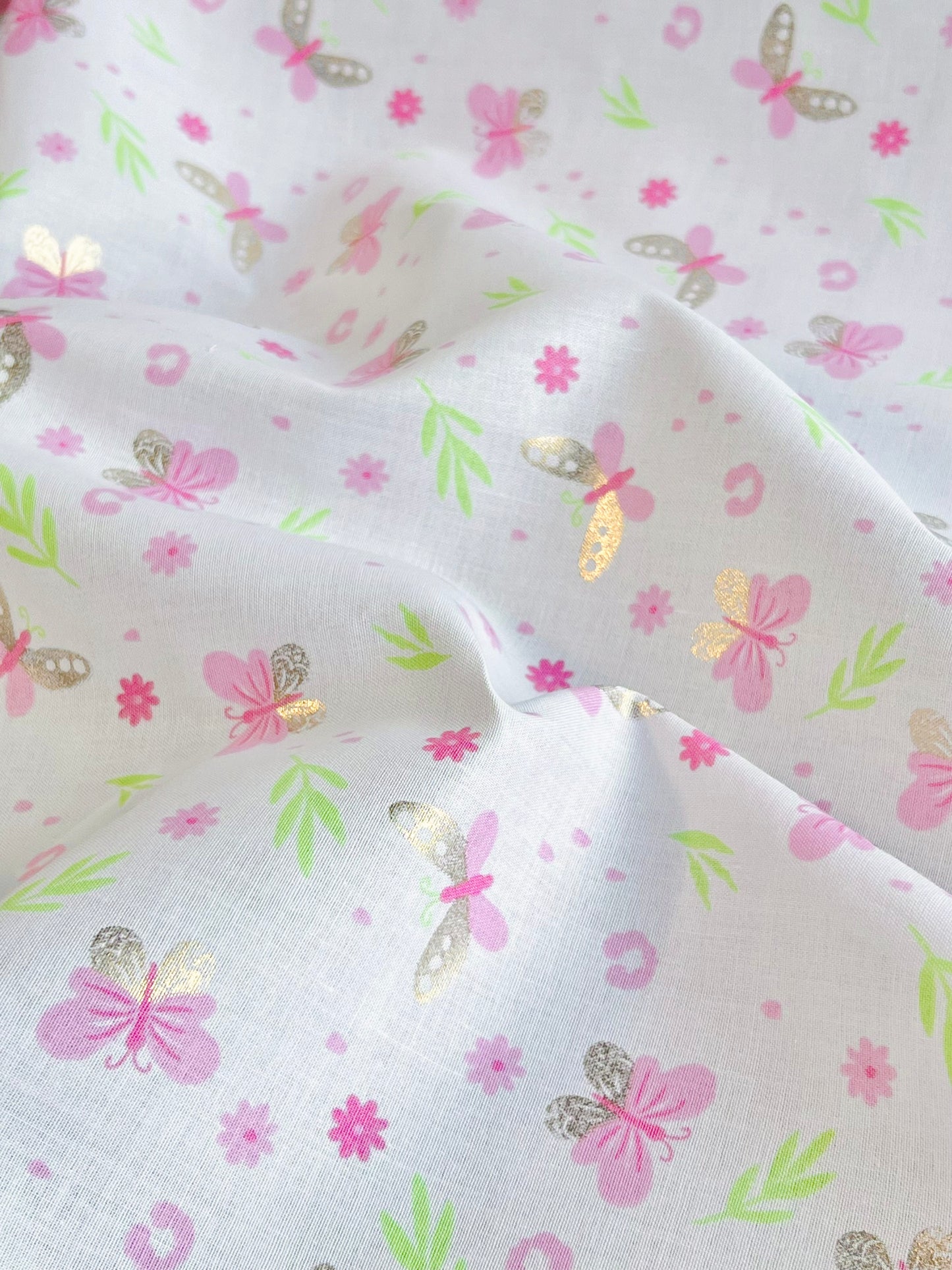 Printed Foil Cotton Butterfly