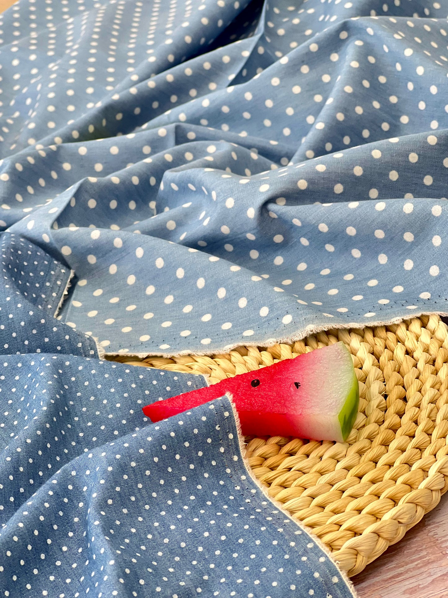 Printed Denim Dots