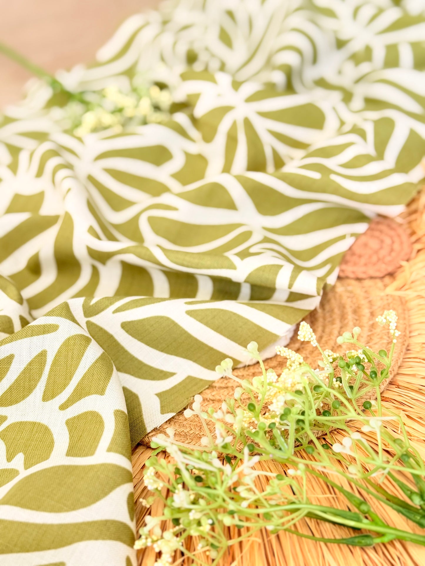 Printed Linen Nature Trace