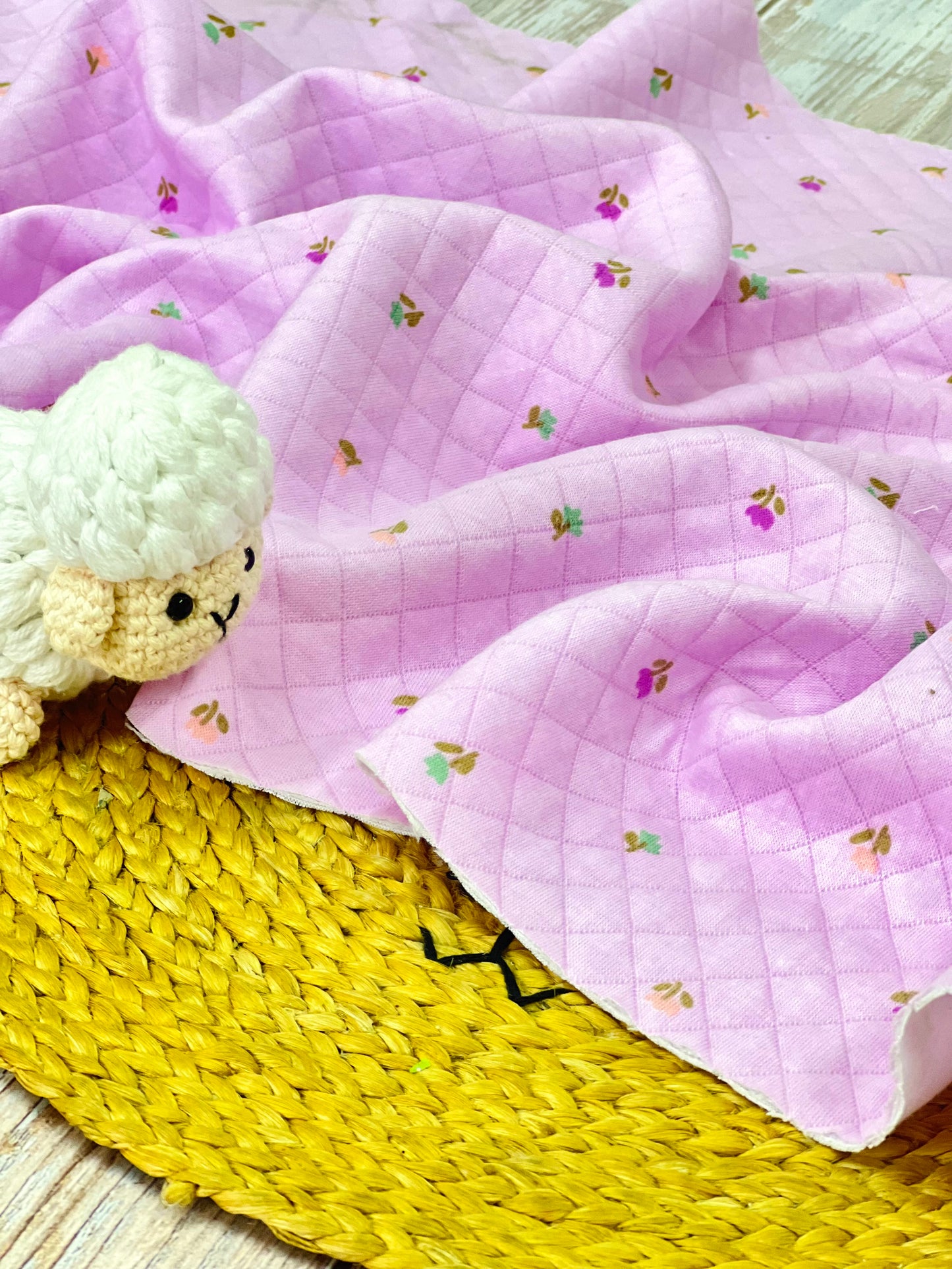 Printed Quilted Fabric Flowers