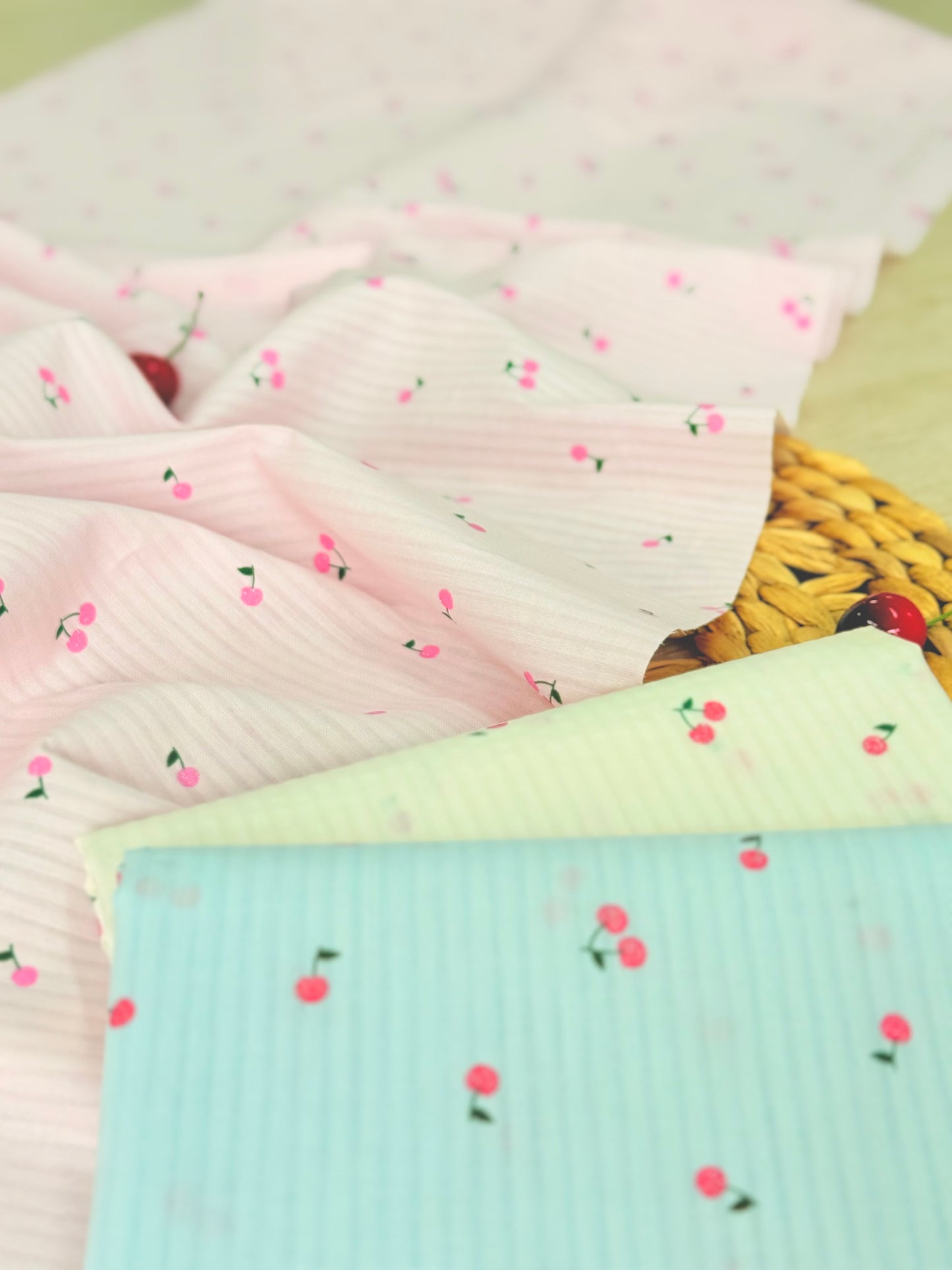 Printed Voile Cherry Bloom