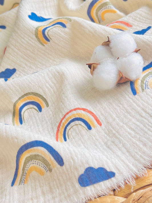 Muselina Blue Rainbow