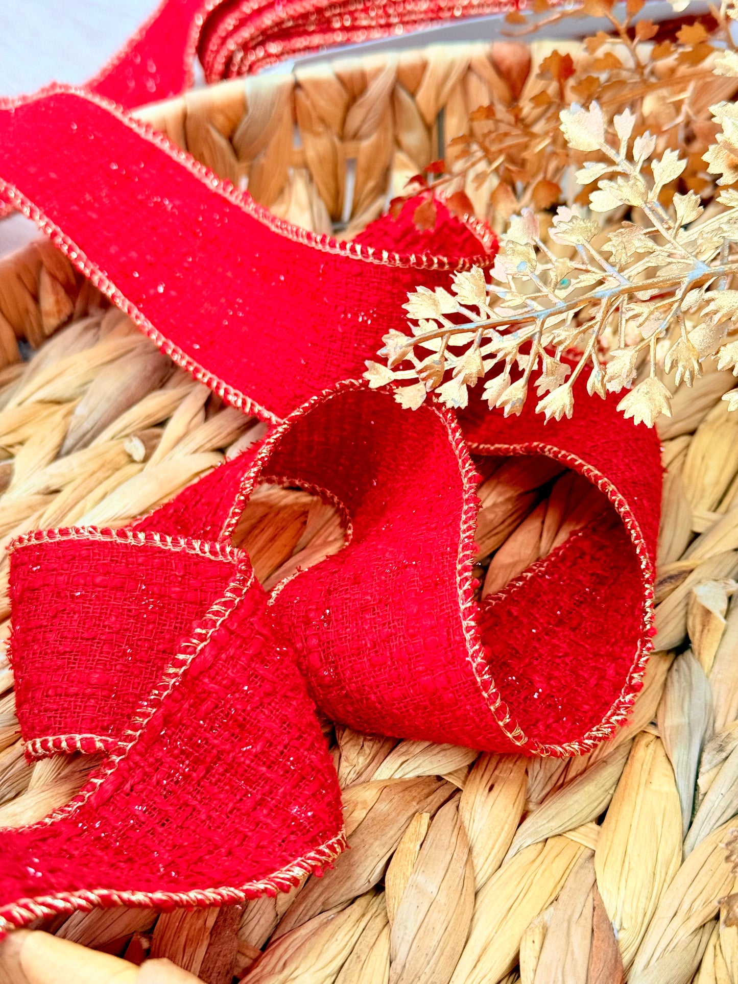 Listón Scarlet Shine Tweed
