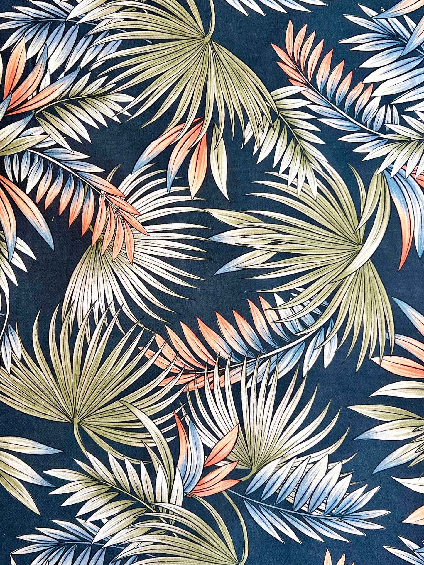 Printed Linen Jungle Palm