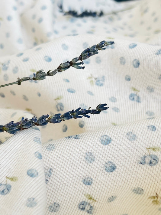 Printed Cotton Jersey Blueberry