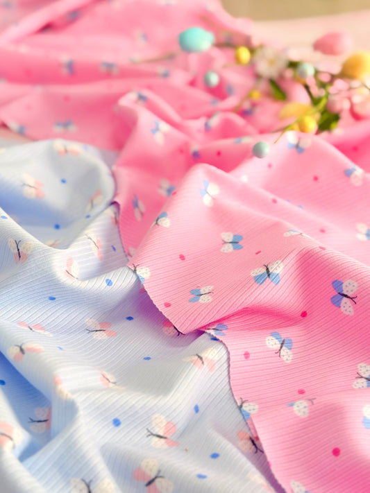 Printed Rib Butterfly Whispers