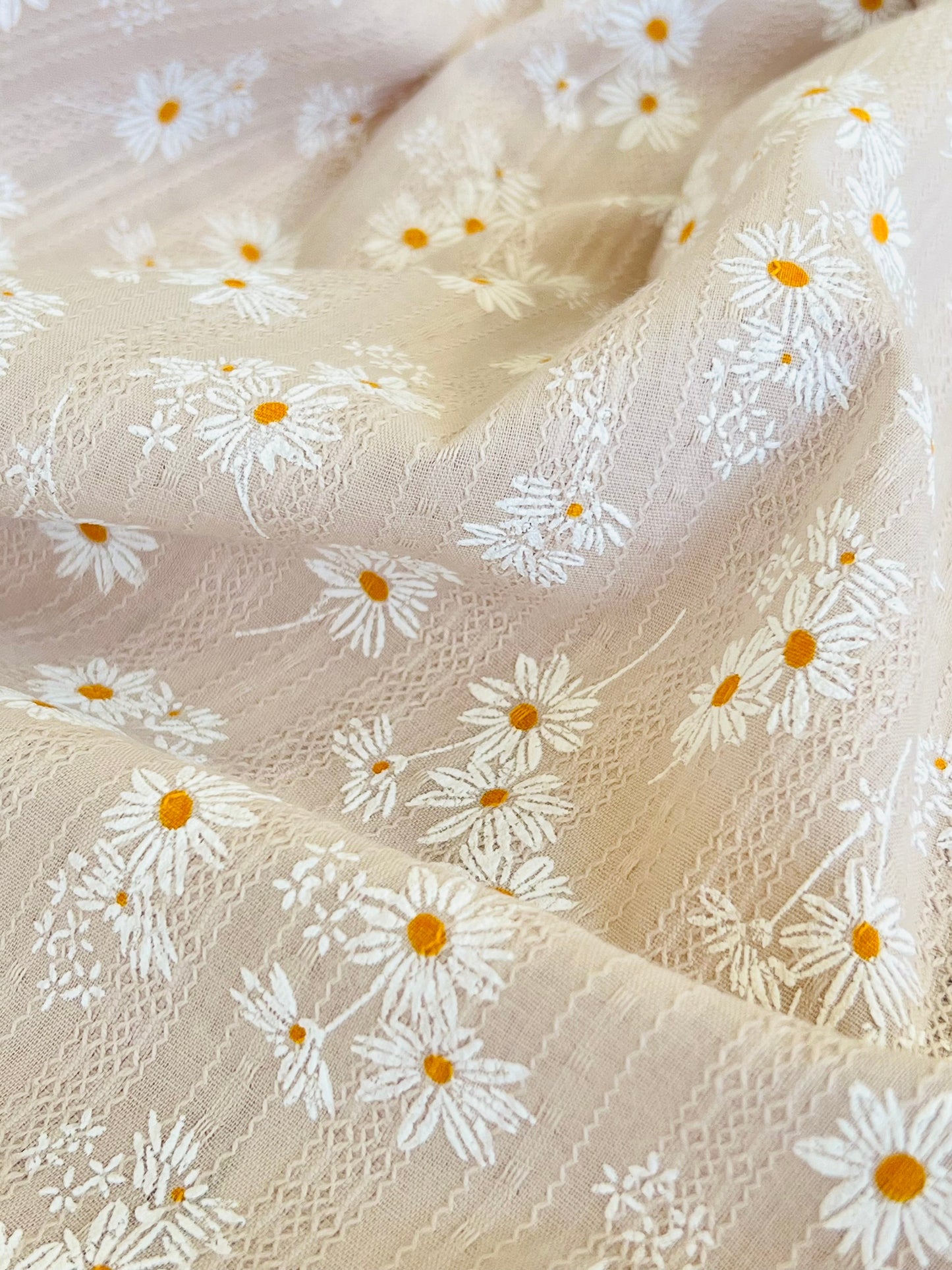 Embroidered Cotton Daisies