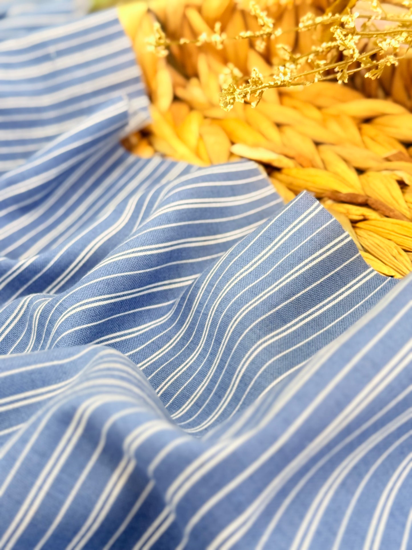 Printed Linen Indigo Harmony
