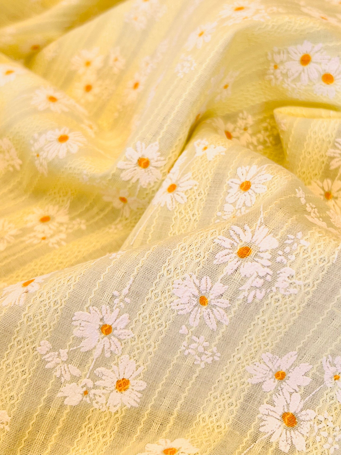 Embroidered Cotton Daisies