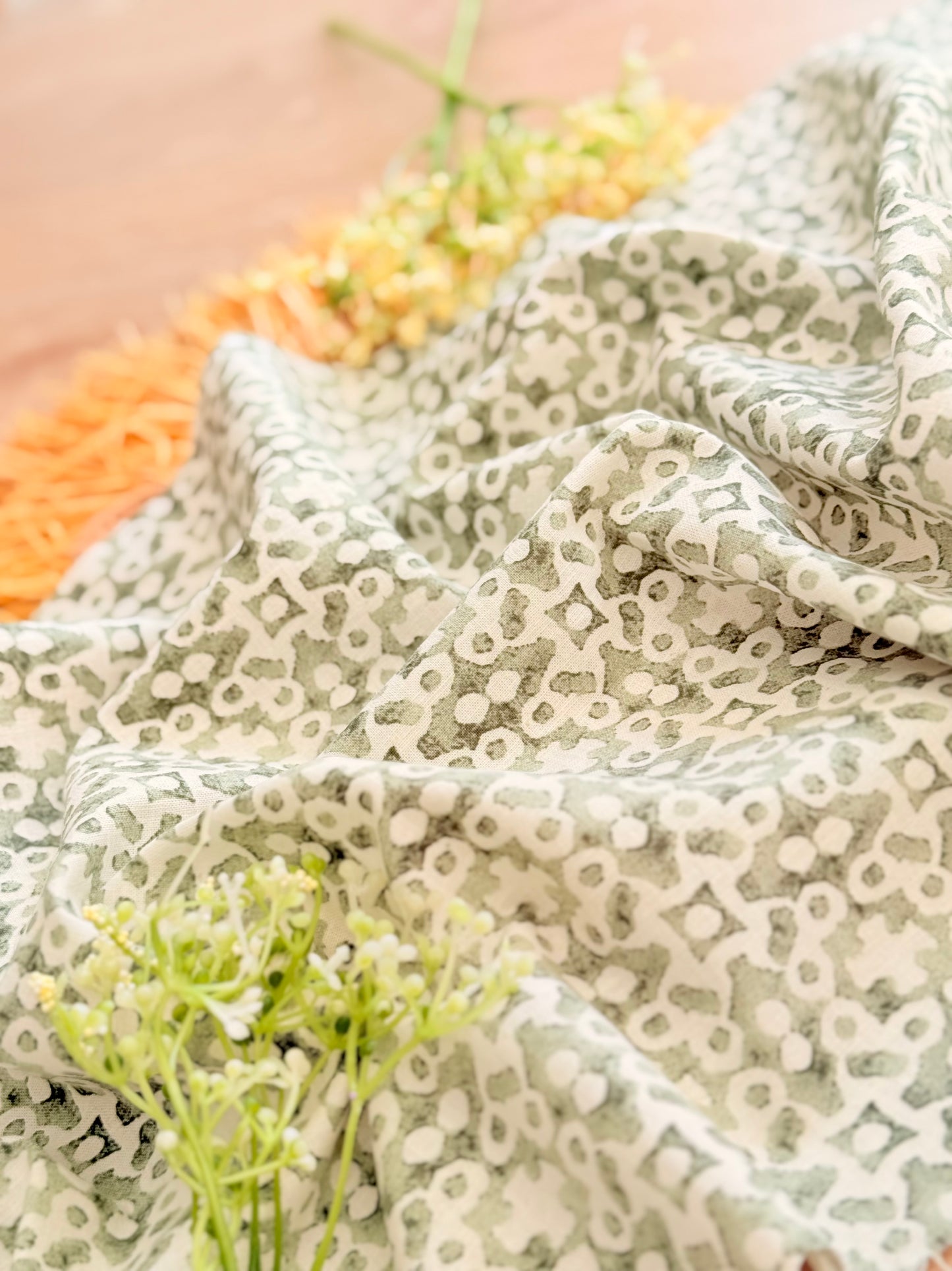 Printed Linen Terra Mosaic