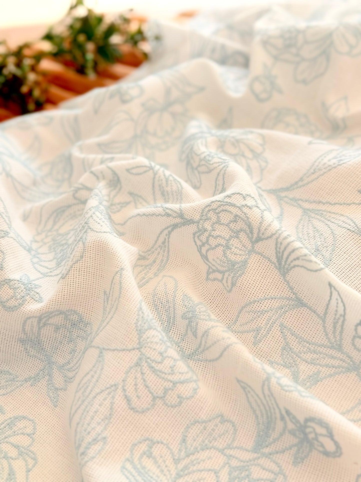 Artisanal Printed Linen Pastel Petals