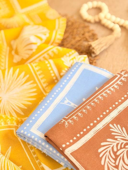 Printed Linen Palm Postcards