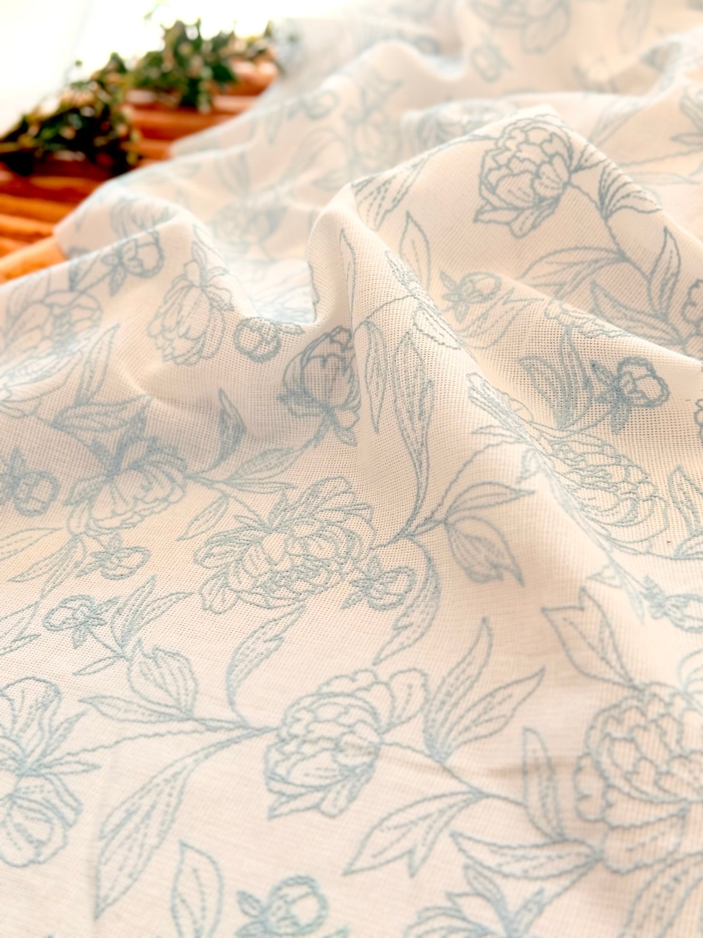 Artisanal Printed Linen Pastel Petals