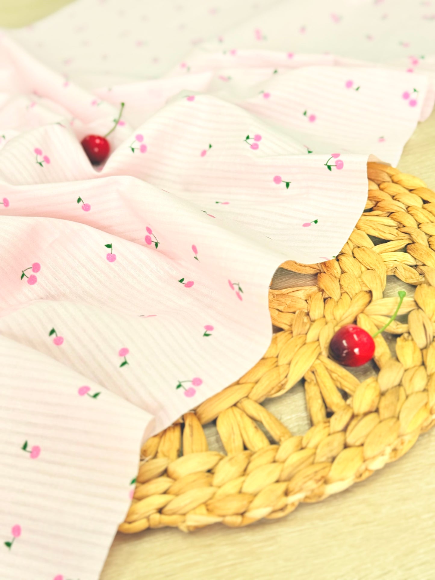 Printed Voile Cherry Bloom