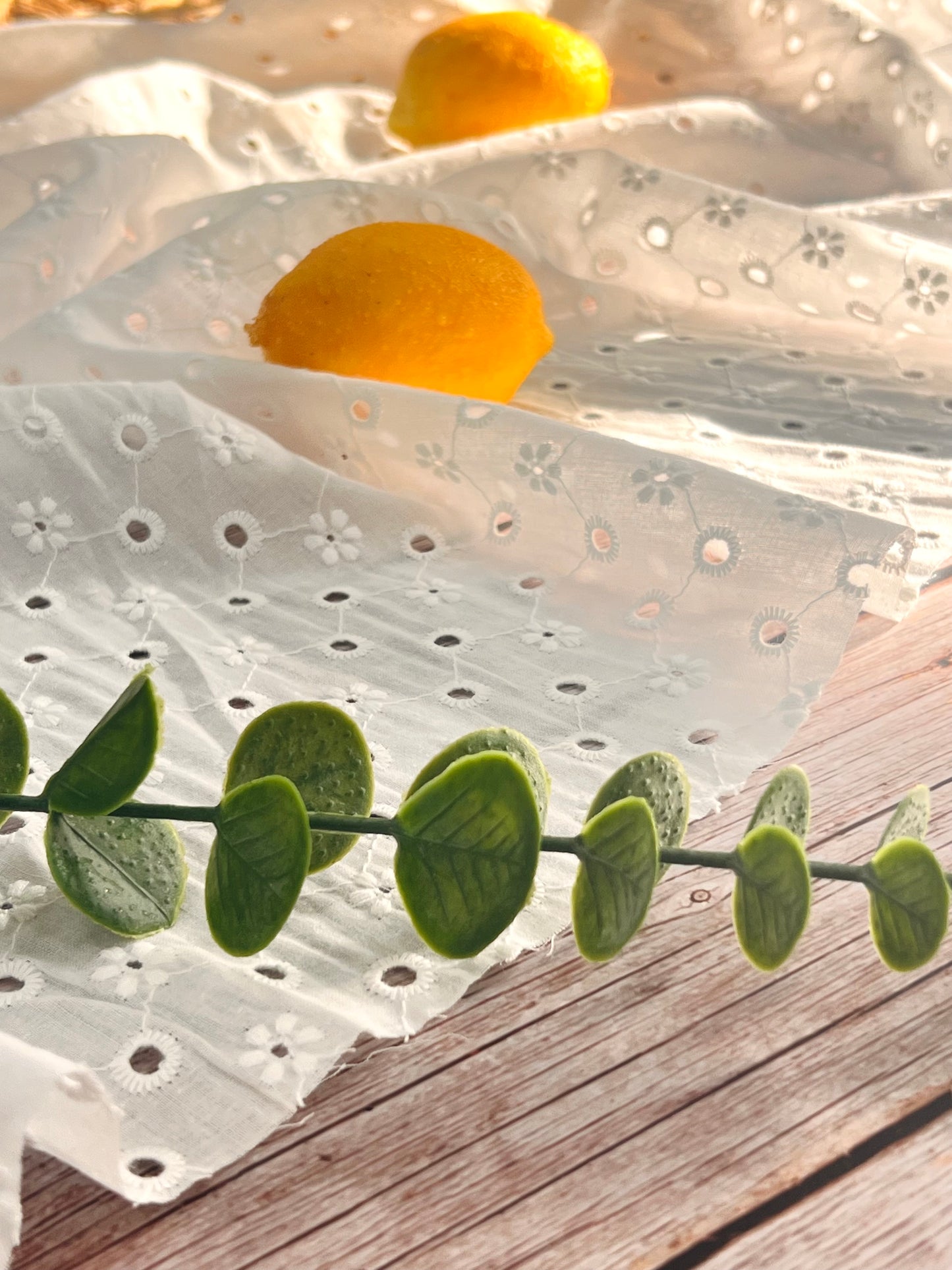 Embroidered Cotton White 14