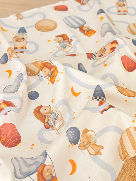 Cotton Twill Space Friends