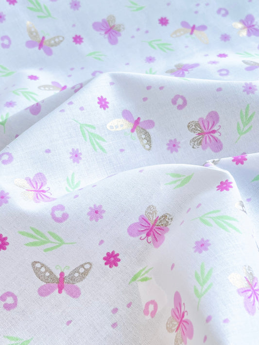 Printed Foil Cotton Butterfly