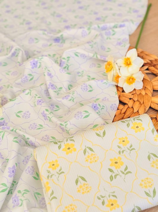 Printed Rib Morning Bloom