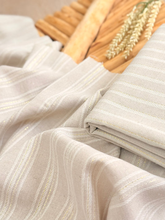 Artisanal Linen Lurex Stripes