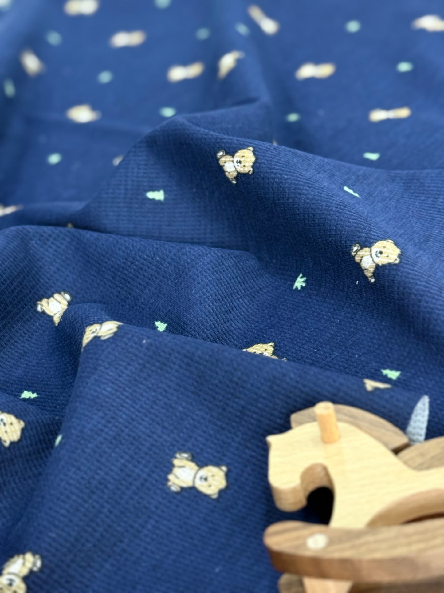 Printed Waffle Teddy Bear