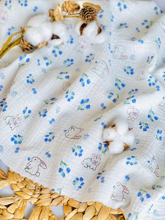 Muselina Blue Rabbit