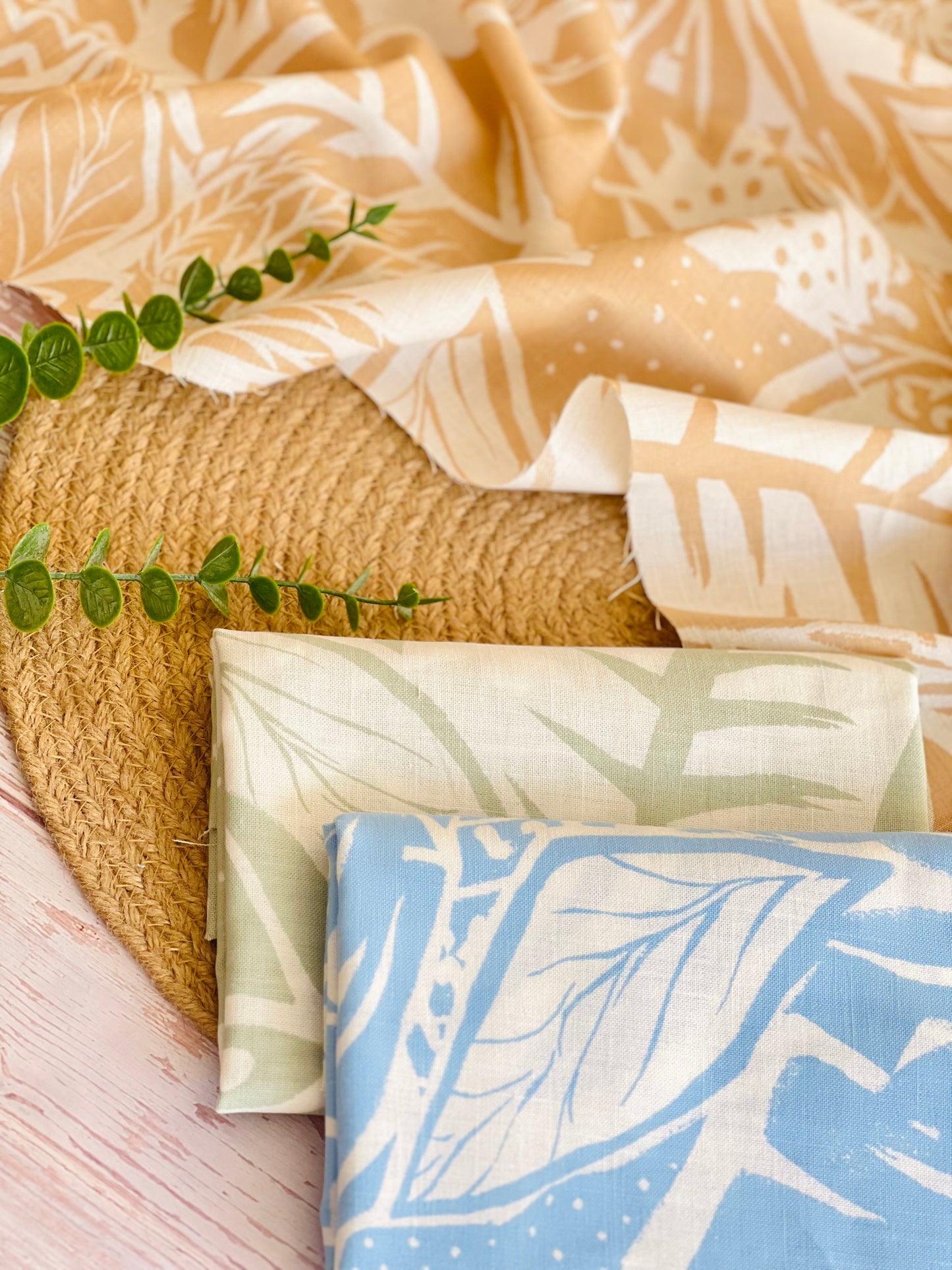 Printed Linen Island Botanics