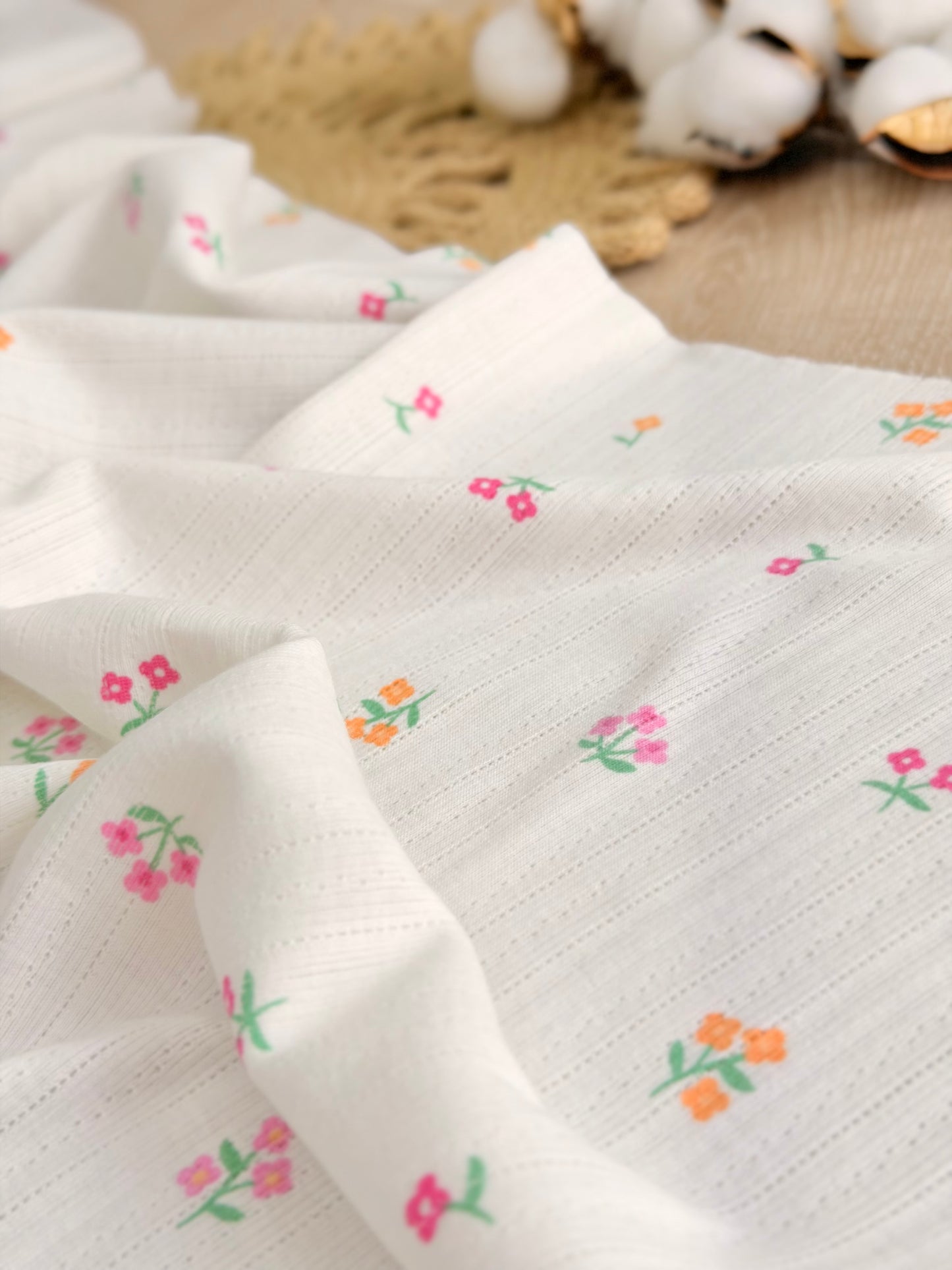 Printed Cotton Jersey Wildflower Sprinkle